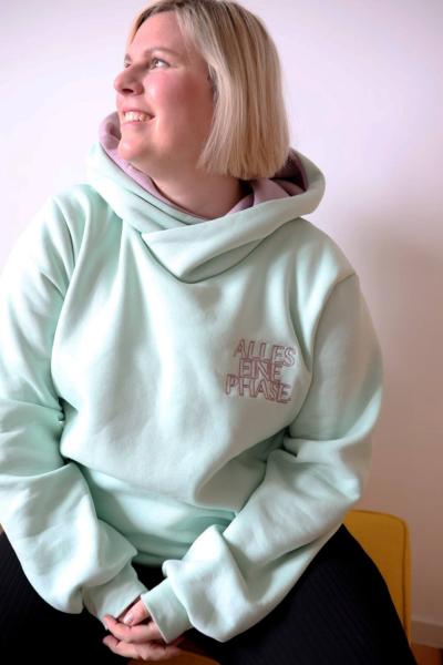 Hoodie Damen 'Alles eine Phase' (Stick)